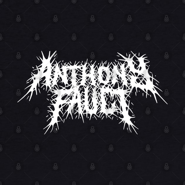 Anthony Fauci grindcore deathmetal logo by jonah block